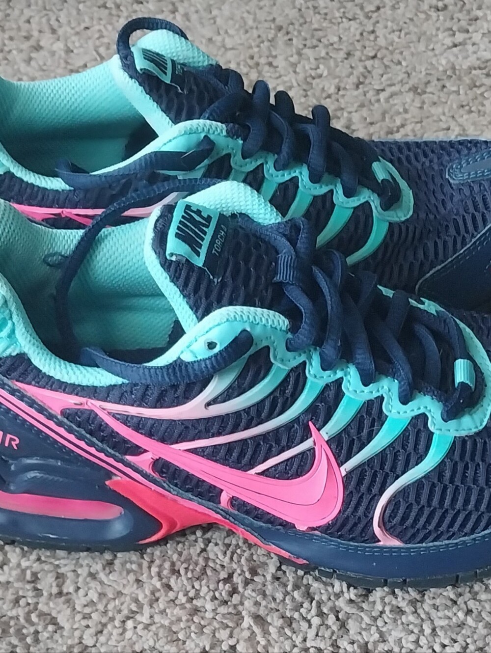 Nike Womens Air Max Torch 4 Shoes Midnight Navy Pink 6.5 - Picture 6 of 7